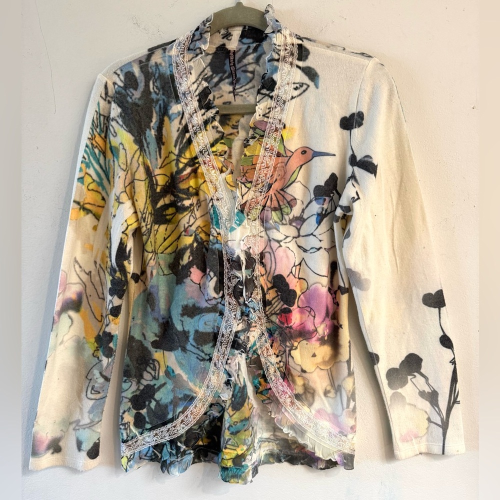 Mushkaby by Sienna Rose small artful colorful cardigan